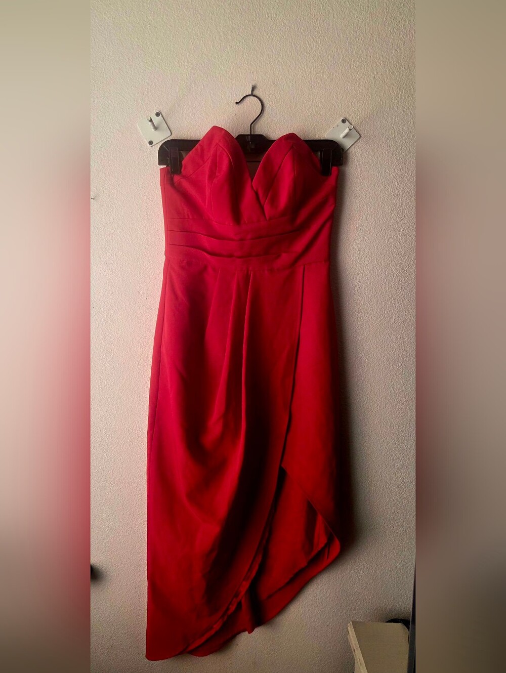 Lovers + Friends Red Draped High-Low Skirt - Picture 4 of 7